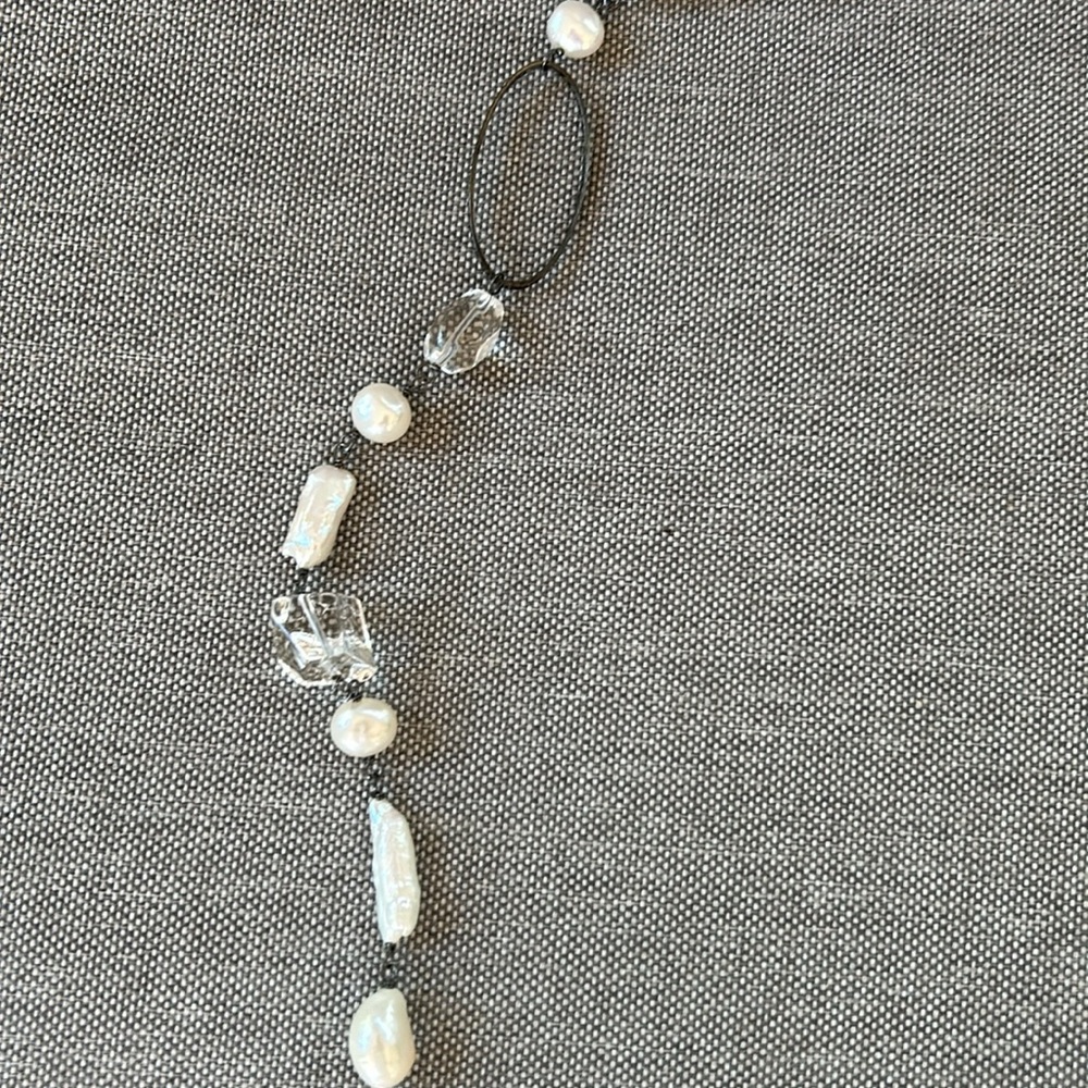 NWT Coldwater Creek pearl and sterling necklace - Picture 2 of 6